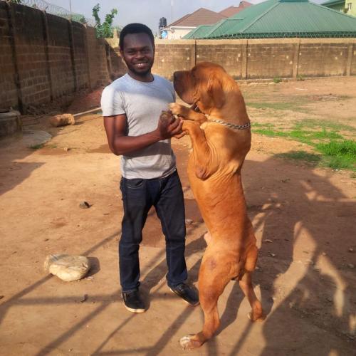 MPVM student Dr. Uzonna Uba and a friend.